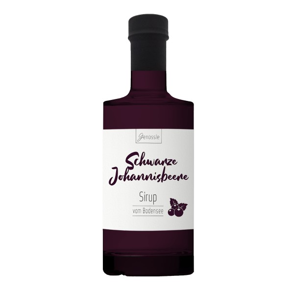 BIO Cassis-Sirup - Genüssle Schwarze Johannisbeere Sirup vom Bodensee Genüssle 350 ml