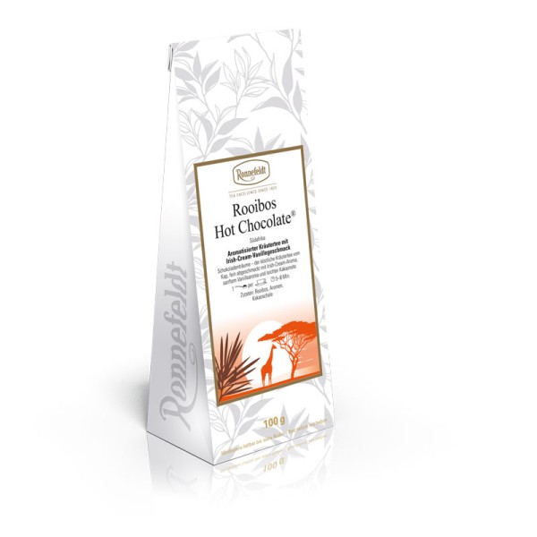 Ronnefeldt - Rooibos Hot Chocolate - Aromatisierter Kräutertee mit Vanillegeschmack - 100g