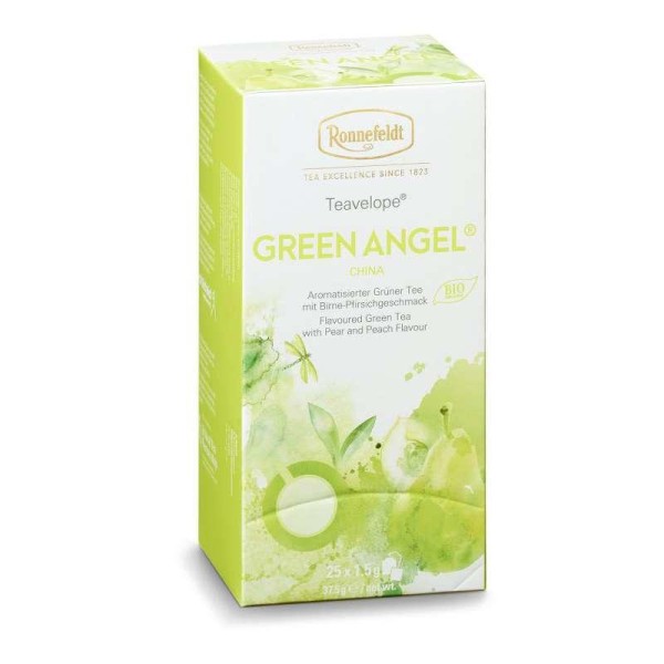 Ronnefeldt Teavelope Green Angel, Grüner Tee, Teebeutel (25 x 1,5 g)